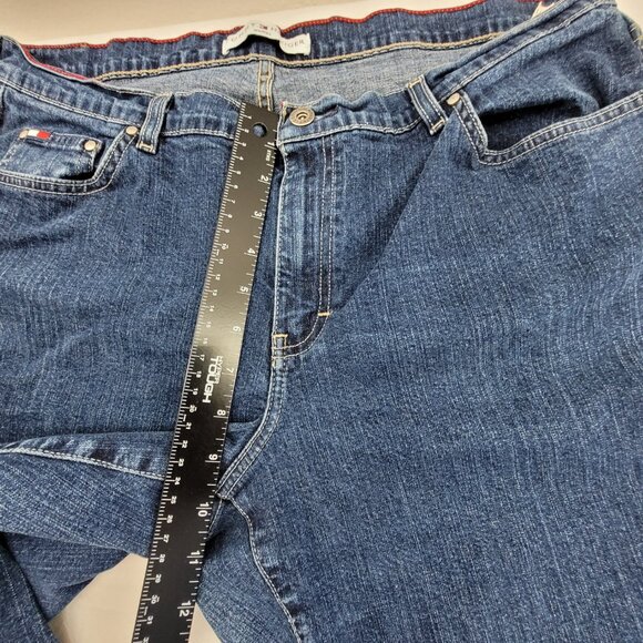 Tommy Hilfiger Jeans Women's 16 Blue Stretch Hipster Boot Dark Authentic - Picture 9 of 12